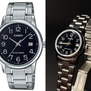 Парні годинники: Casio MTP-V002D-1B & LTP-V002D-1B