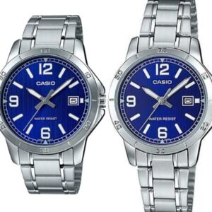 Парні годинники: Casio MTP-V004D-2B & LTP-V004D-2B